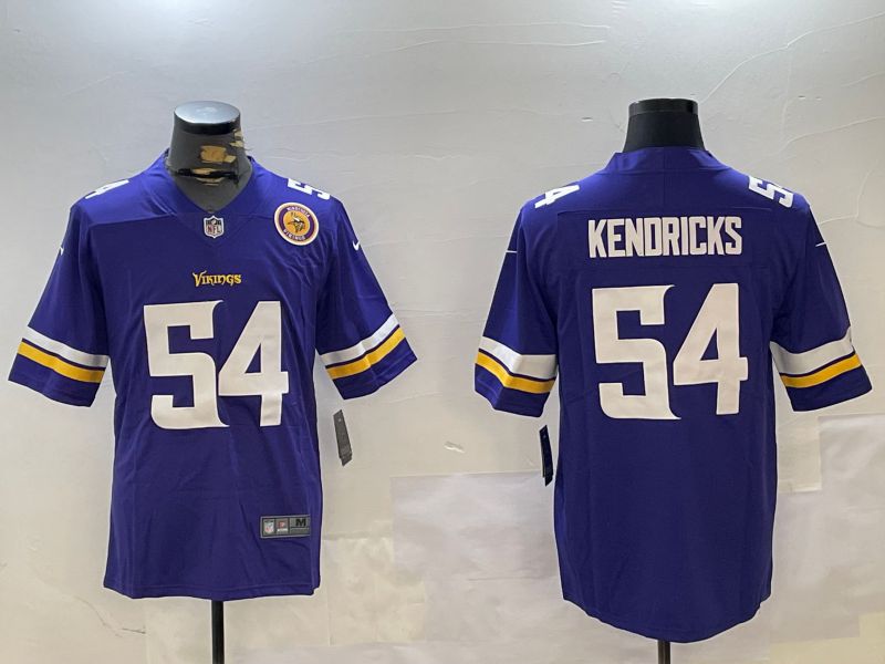 Men Minnesota Vikings #54 Kendricks Purple Second generation 2024 Nike Limited NFL Jersey style 4
